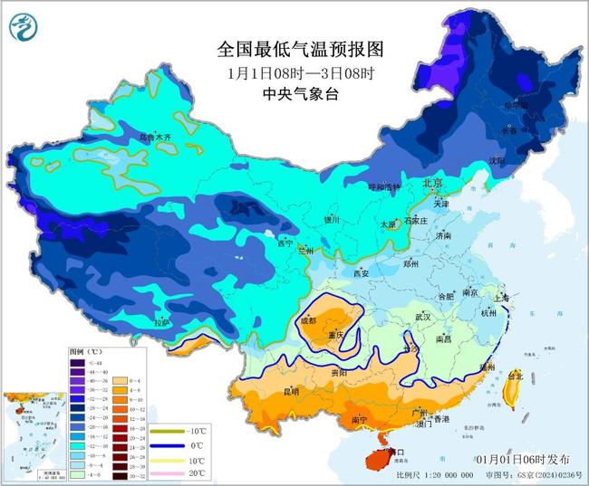 寒潮预警继续发布 江西福建等地部分地区降温可达10℃