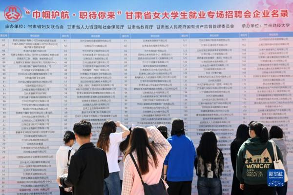 甘肃举办女大学生就业专场招聘活动 甘肃举办女大学生就业专场招聘活动