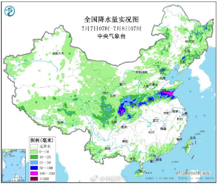 山东的雨下到全国第一