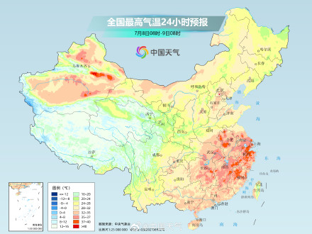 河南山东等地有强降雨 南方大范围高温持续