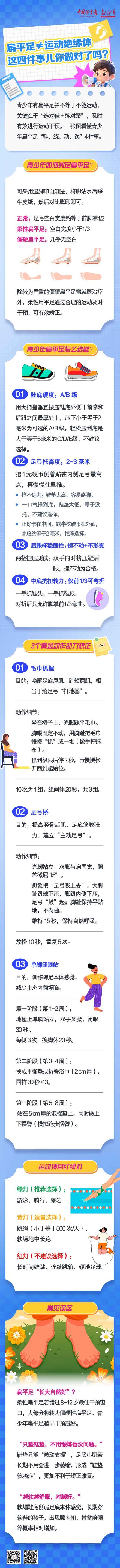扁平足孩子≠运动绝缘体 这四件事儿你做对了吗？