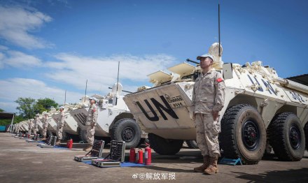 中国维和步兵营通过联合国第三季度装备核查
