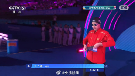 祝贺!于子迪400米混合泳金牌 祝贺!于子迪400米混合泳金牌