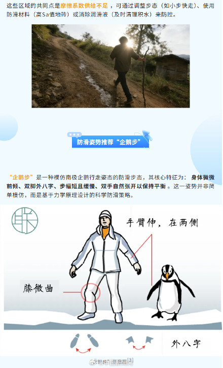 雪天路滑推荐企鹅步 雪天路滑推荐企鹅步