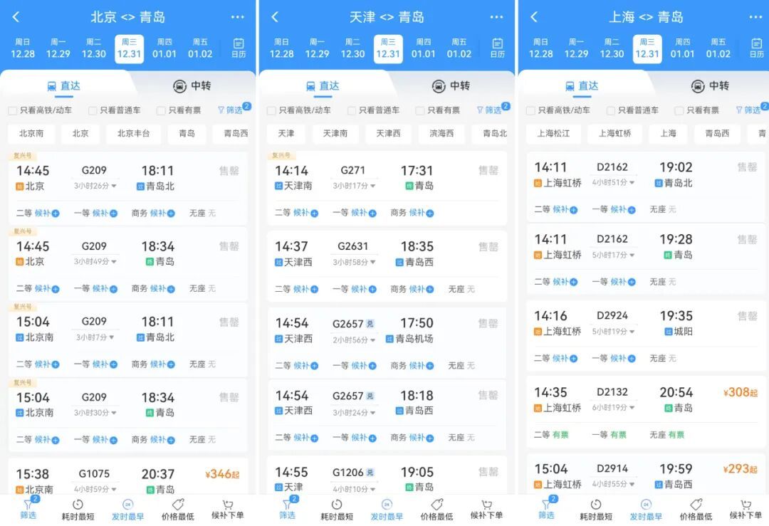 多放2天假,搜索热度飙涨!计划来青岛的很多人已提前买票,部分车次已售罄…… 多放2天假,搜索热度飙涨!计划来青岛的很多人已提前买票,部分车次已售罄……