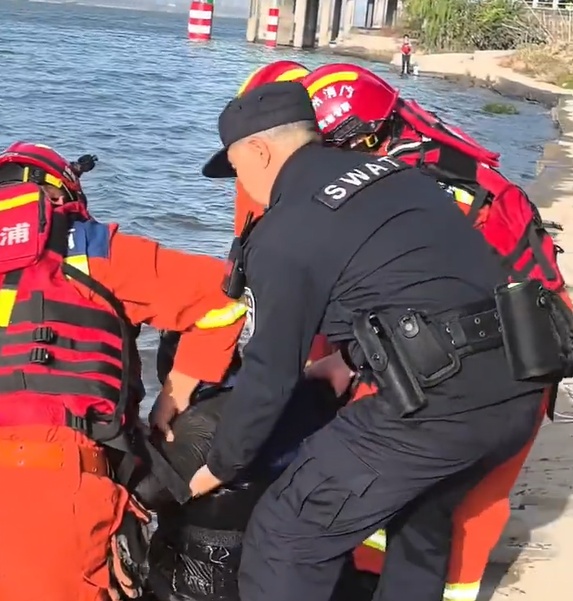 男子用轮胎自制“小船”,在江上钓鱼时被浪掀翻! 男子用轮胎自制“小船”,在江上钓鱼时被浪掀翻!