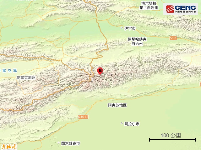 新疆阿克苏地区温宿县发生3.2级地震