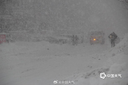 威海的雪下到模糊