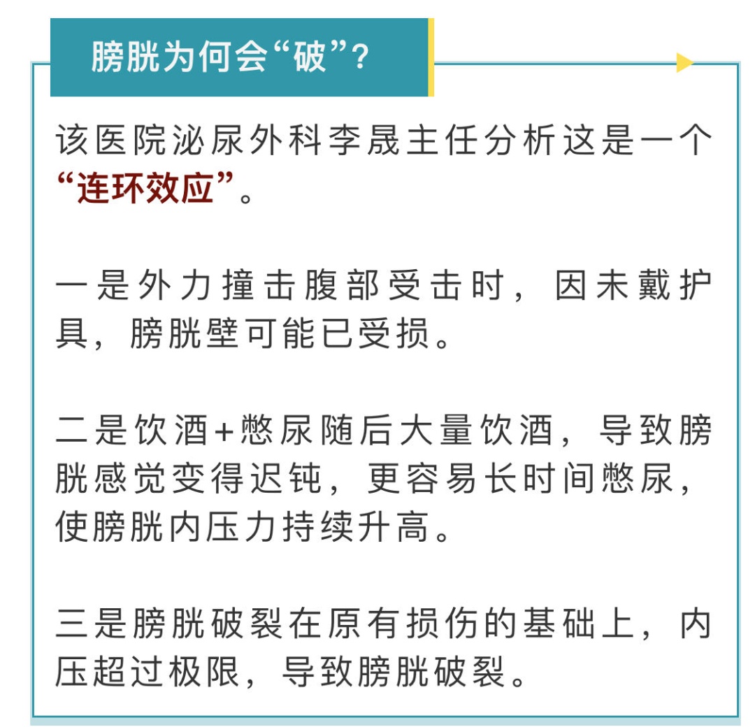 男子突然无法排尿！竟是膀胱“破”了！医生：这是连环效应
