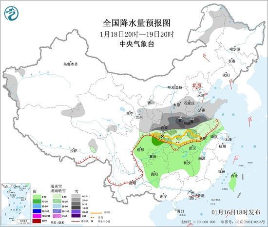 南方多地将迎今冬初雪 北方多地冰冻将持续超144小时