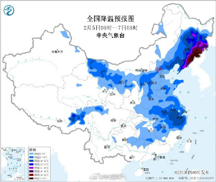 注意防范!寒潮开始影响我国中东部 注意防范!寒潮开始影响我国中东部