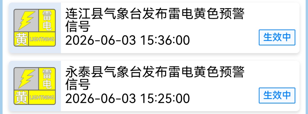紧急提醒!福州连发多条雷电预警!下班快回家 紧急提醒!福州连发多条雷电预警!下班快回家