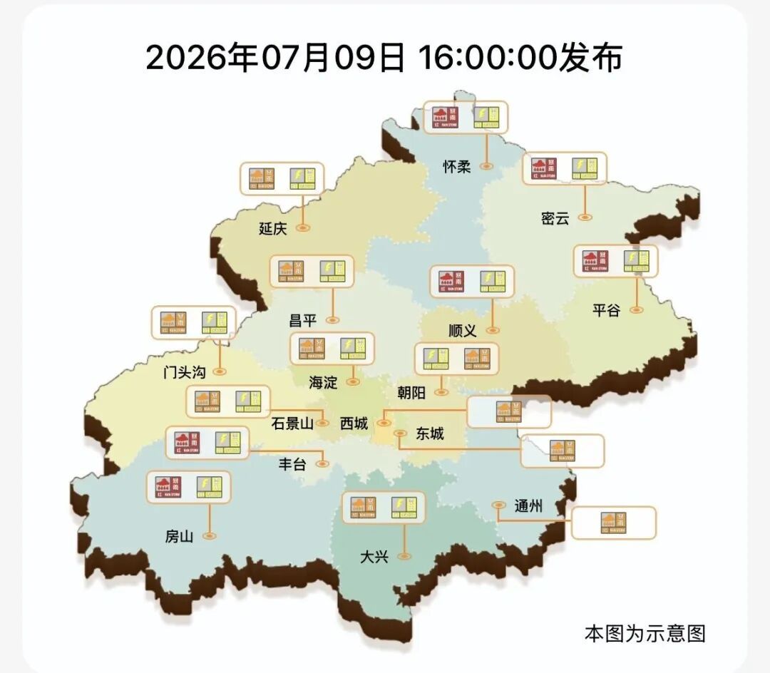 丰台发布暴雨红色预警信号! 丰台发布暴雨红色预警信号!