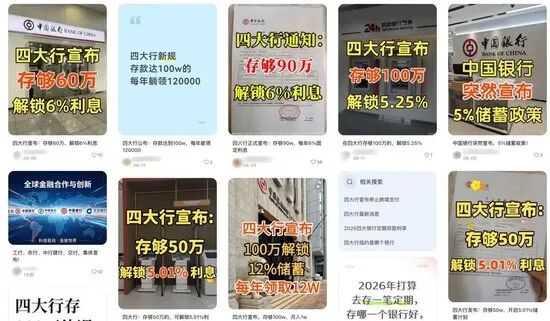 千万别信“存100万解锁5.25%利息”，国有四大行紧急提示：当前不存在这类存款产品