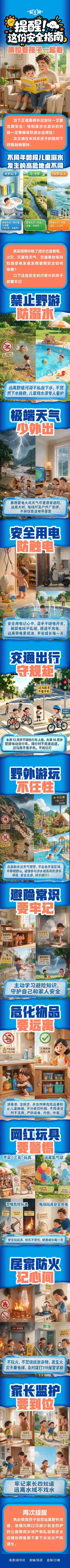 提醒！这份安全指南，请拉着孩子一起看