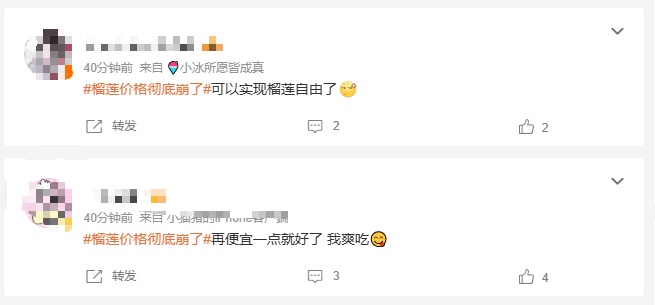 榴莲降价冲上热搜,部分榴莲售价降至19.9元一斤,网友:可以实现“榴莲自由”了 榴莲降价冲上热搜,部分榴莲售价降至19.9元一斤,网友:可以实现“榴莲自由”了